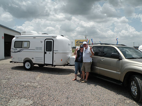 Mark and Mary with new Casita trailor